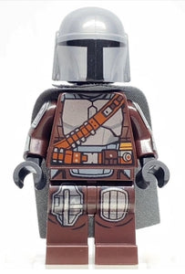 LEGO Star Wars Mandalorian Din Djarin Mando Minifigure with Silver Beskar Armor
