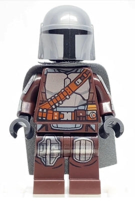 LEGO Star Wars Mandalorian Din Djarin Mando Minifigure with Silver Beskar Armor