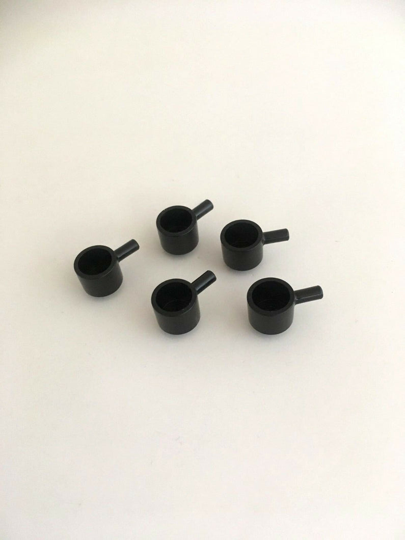 NEW LEGO Minifigure Utensil  5 Black Pots (Soup Cup, Food)