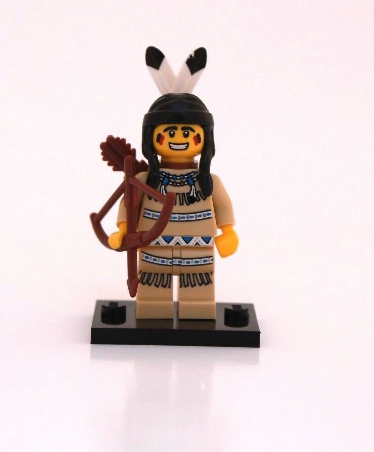 NEW LEGO MINIFIGURES SERIES 1 8683 - Tribal Hunter (Indian)